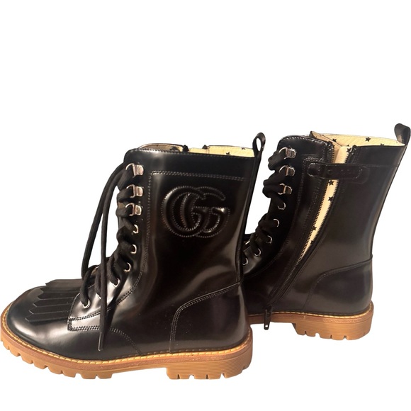 Gucci Girls GG Black Boots – Size 32 (Youth 1) ✨ - Picture 1 of 7